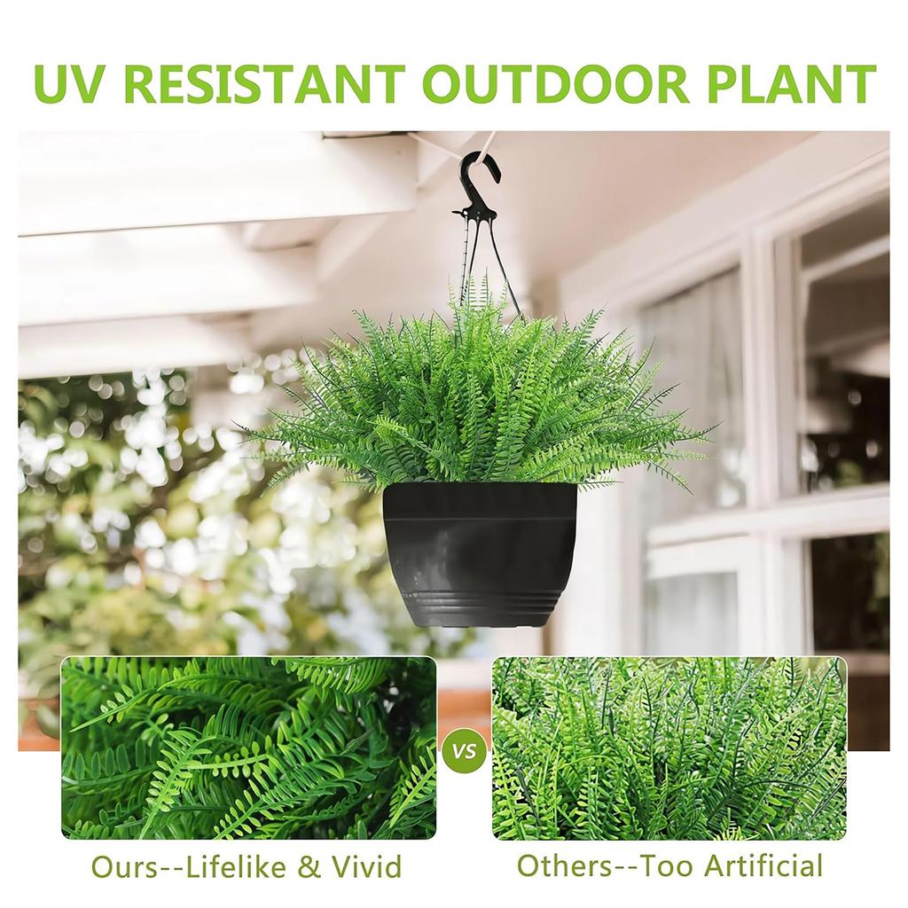 UV Resistant And Realistic Artificial Fern Plant-2024 New Artificial Boston Fern Outdoor Simulation Plant Decoration