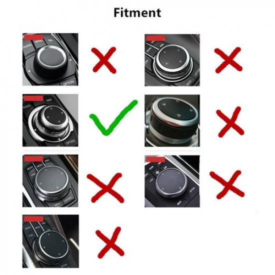 ABS Ceramic Multi-Media Control Knob Trim Replacement For BMW 1 3 5 F10 iDrive