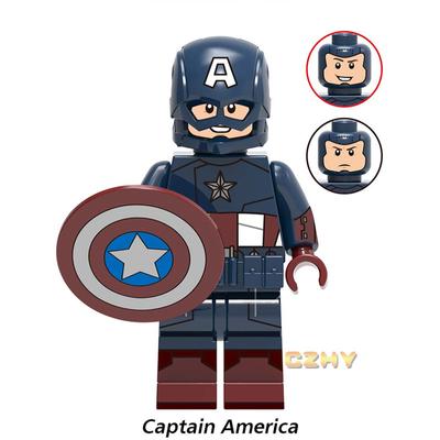 Captain America Lego Minfigure Iron Man Chitauri Loki Black Widow Thor Hawkeye Avengers 4 Building