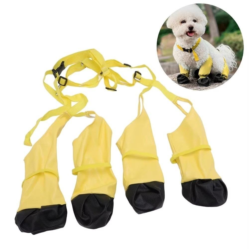 Waterproof Dog Suspender Boots Adjustable Fit Pet Paw Protector Dog Rain Booties Dog Accessories