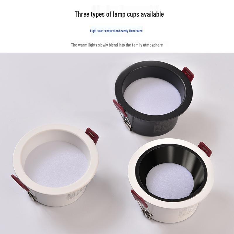 High CRI LED Cylinder Recessed Ceiling Light, Anti-glare, Ideal for Hallways, Corridors, Living Rooms, and Background Walls