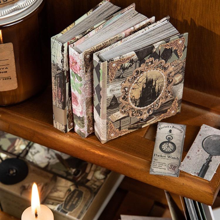 93pcs Vintage material paper+Sticker set Creativity Decorative Hand Account Adhesive Diy Diary Album Scrapbooking Craft Supplies