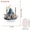 Transparent Castle Christmas Ornaments - Acrylic Decorations for Birthdays & Graduations