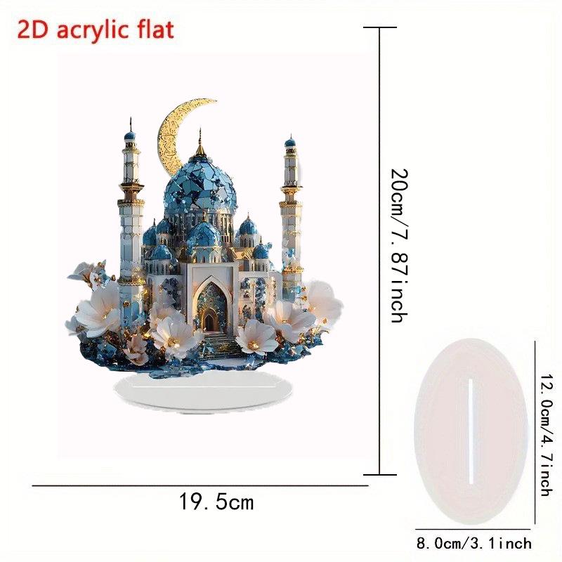 Transparent Castle Christmas Ornaments - Acrylic Decorations for Birthdays & Graduations