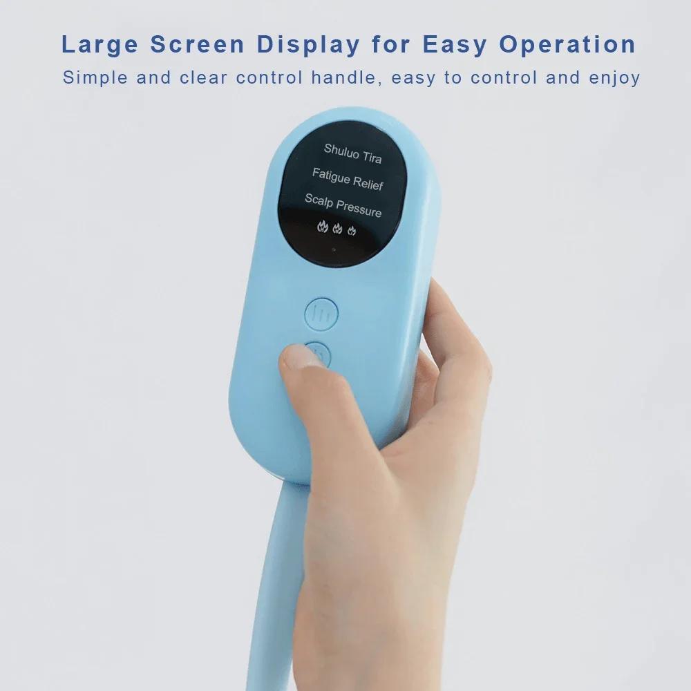 Electric Airbag Head Massager Headband Full Coverage Air Pressure Heating Rechargeable for Scalp Deep Relaxation and Comfort