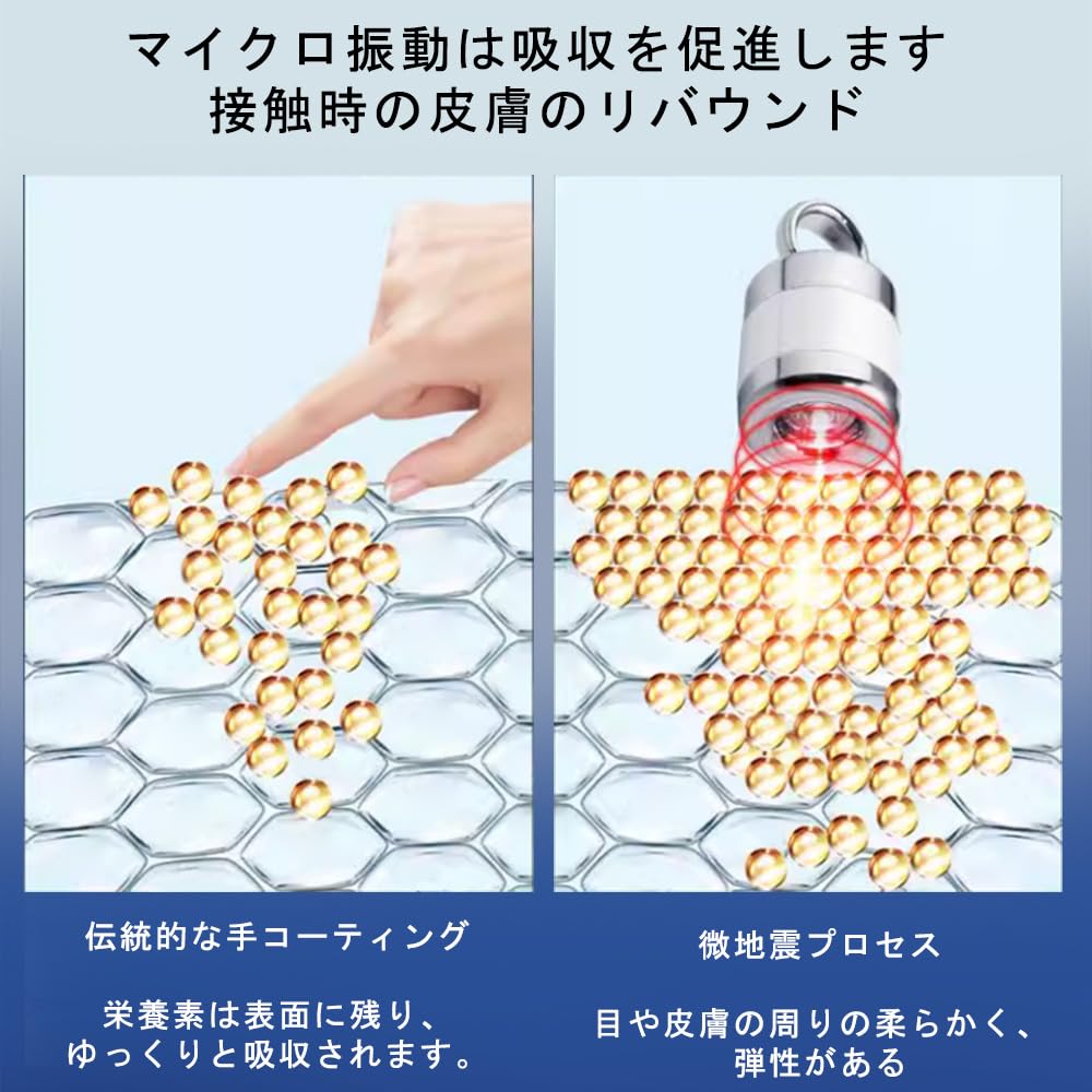 Retinol Augencreme, Reich an Retinol und Kollagen, Strafft die Haut um die Augen, Vibriert 6000 Mal pro Minute, Hilft der Haut bei der Aufnahme - 50g