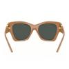 Versace Integrated nose pad design metal irregular shape sunglasses women's khaki 65974395 VE4452551787-Khaki 55