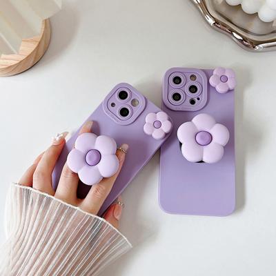 Pouzdro s motivem Korea Flower Grip Hoder pro Samsung Galaxy S24 Ultra S23 FE S22 Plus S21 S10E S9 S8 Plus INS květinový náramek