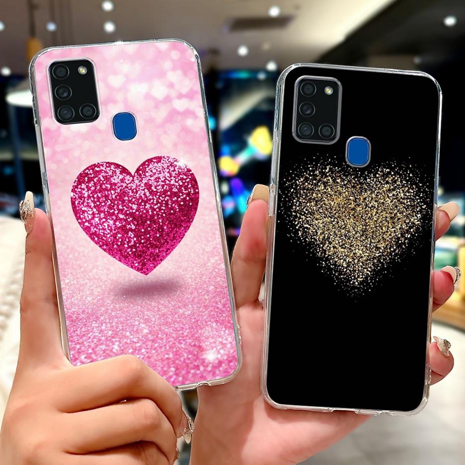 For Samsung Galaxy A21S Case SM-A217F Cute Lucky Koi Painted Cover Soft Slim Phone Case For Samsung A21s A217F Back Cover Bumper