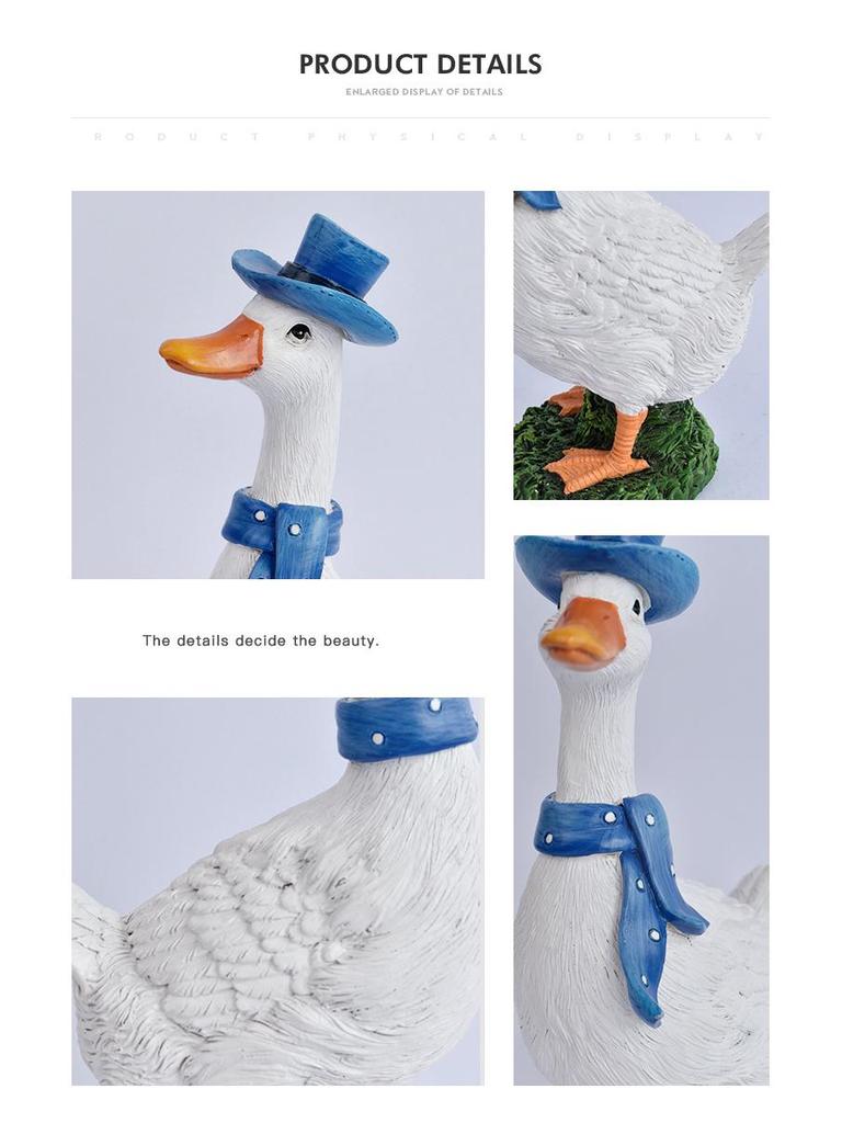 Cartoon Duck Garden Ornaments: Cute Animal Decor for Home and Courtyard