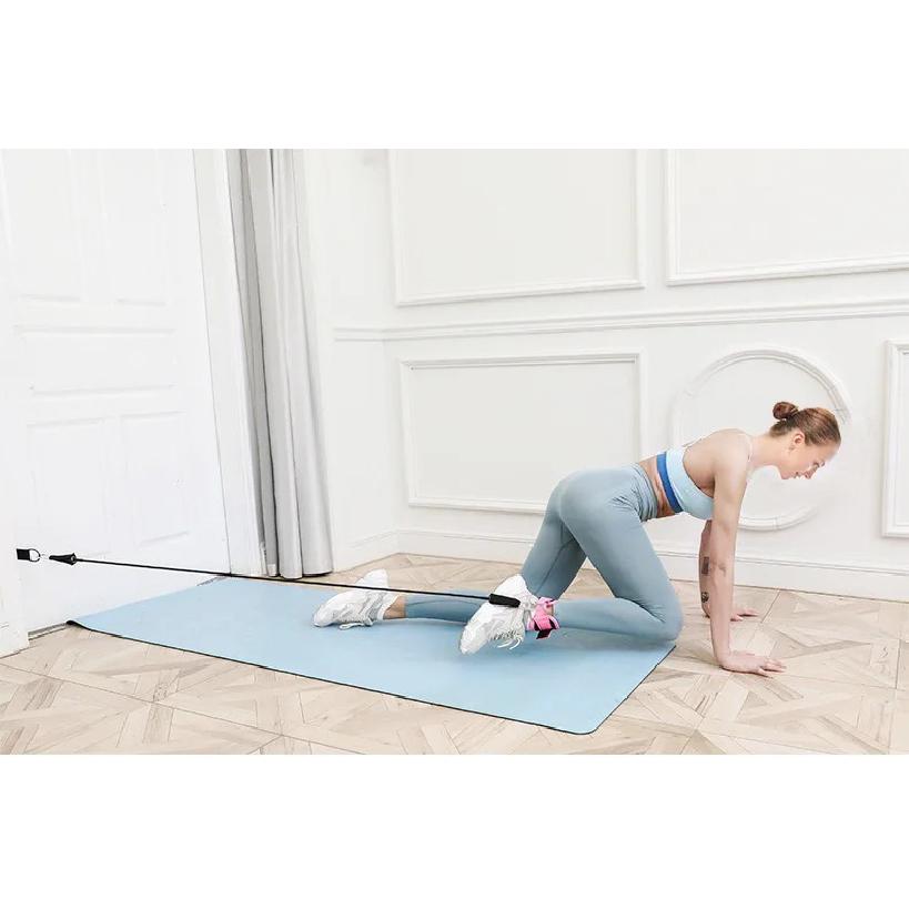 Cinghie alla Caviglia con Anello a D Doppio Polsini alla Caviglia per Allenamenti in Palestra Glutei Gambe Allenamento della Forza Supporto Tutore Sicurezza Sportiva Abductori