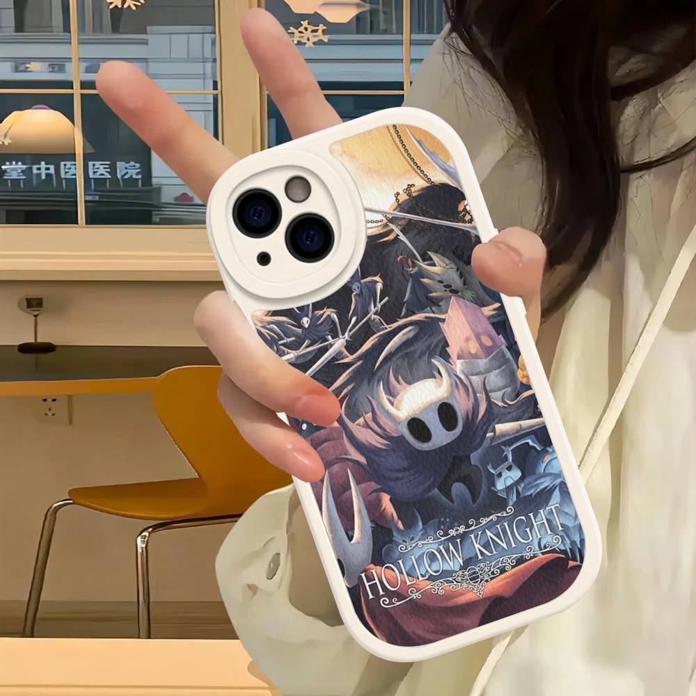 

Hollow Knights Cartoon Phone Case Hard Leather For IPhone 14 13 16 Mini 15 14 11 12 Pro Max Plus Fundas iPhone 16 plus