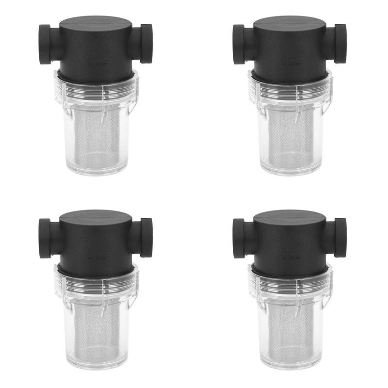 AT19-4X Washing Filter 1/2 Inch Inline Mesh Strainer Water Pump Irrigation High Flow Pipeline Filter Gardening Inlet Water