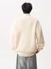 Men's Loose Knit Half-Zip Sweater - Solid Color, Stand-Up Collar, Cozy Autumn/Winter Pullover