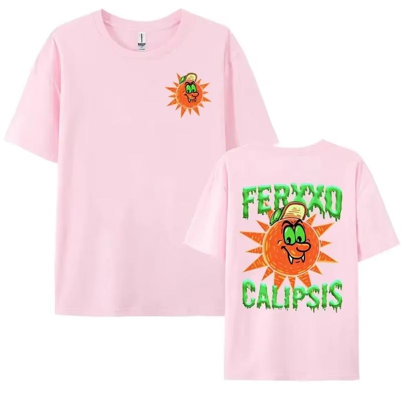 Rapper Feid Ferxxocalipsis World Tour Men's Women's Oversized Harajuku Hip Hop Style T Shirts Summer T-shirt Unisex