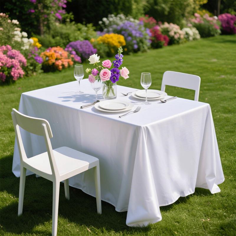 Satin Table Cover Rectangle Silky Soft Table Cloth, Satin Dining Tablecloths for Wedding Banquet Table Decoration, Dining Room