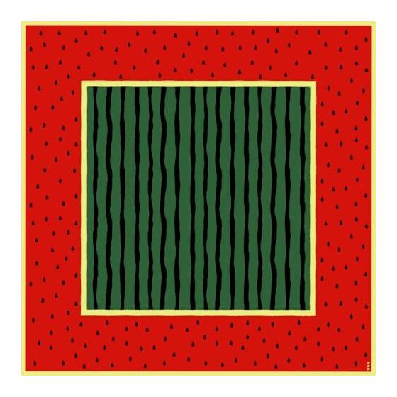 Hama pattern large cloth (furoshiki 90cm) watermelon wrap