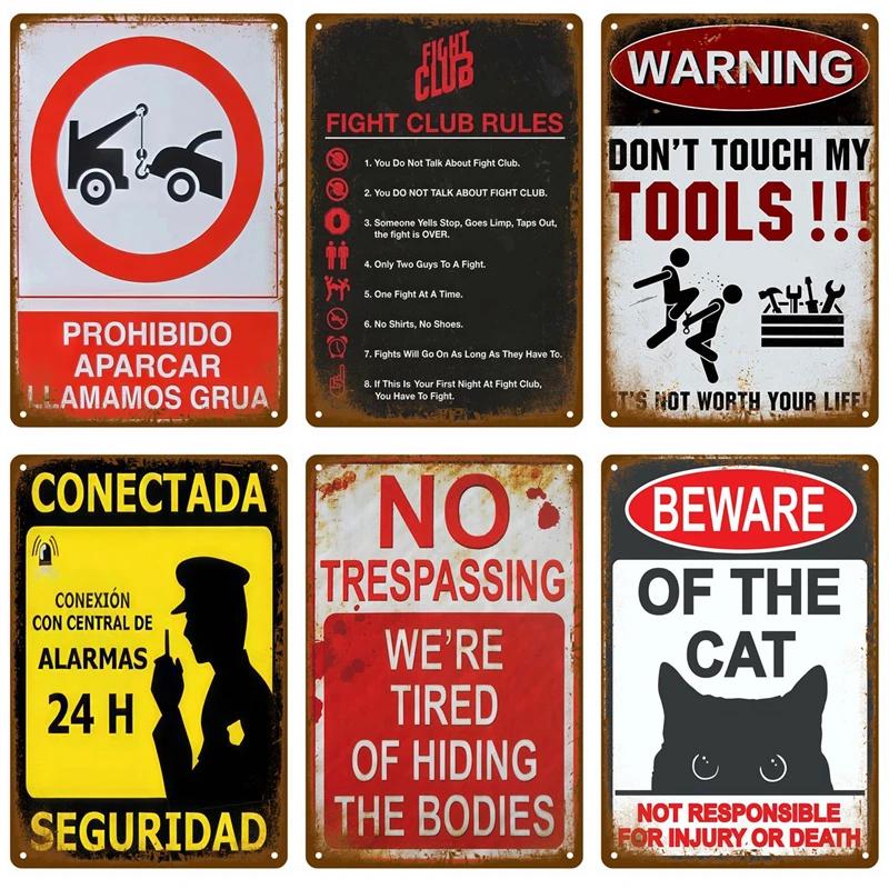 Sovrum Metallskyltar Retro Metallplåtaffischer Väggkonst Mural Vintage Rumsdekoration Heminredningsartiklar Plåtskyltar Estetisk Män