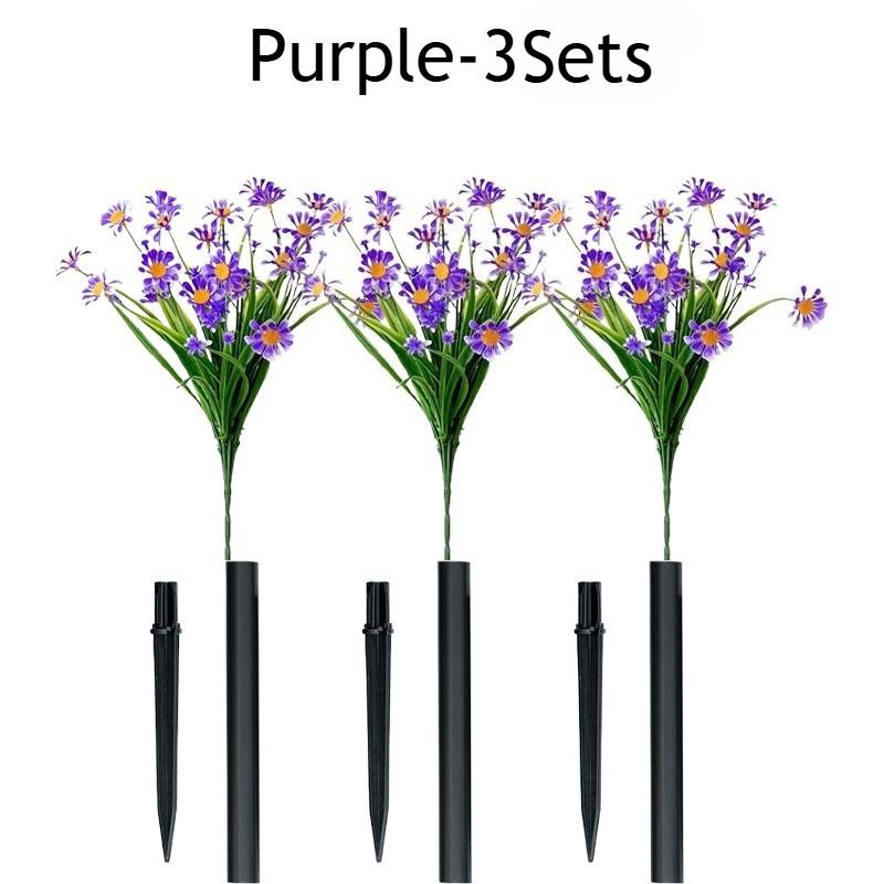1-10Sets Resistant Artificial Daisies Flowers Fake Foliage Shrubs for Window Box Hanging Farmhouse Indoor Outdoor Decor