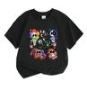 Kinder Jungen Mädchen 100% Baumwolle Rundhals Kurzarm T-Shirt, Niedlicher Cartoon Anime Spielcharakter Druck Lässiges Weiches Bequemes Tee Top Für Den Täglichen Gebrauch
