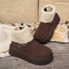 Fashion 2025 Women's Winter Warm Boots with Thick Heel Zipper Design Casual Daily Streetwear Shoes One Size Fits Most Non Slip Footwear