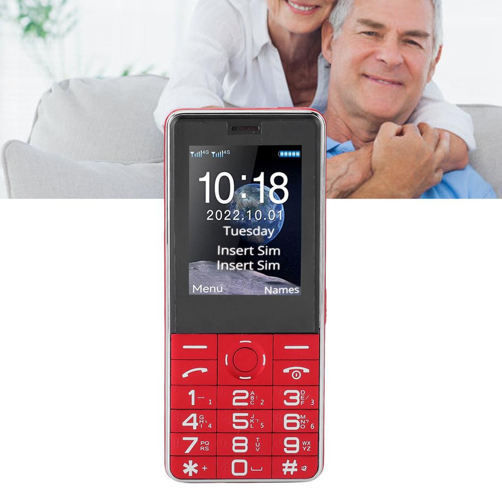 Unlocked Cell Phone 2G Dual SIM Big Key Basic Phone with 2.4 Inch Color Screen SOS Emergency Call Loud Speaker