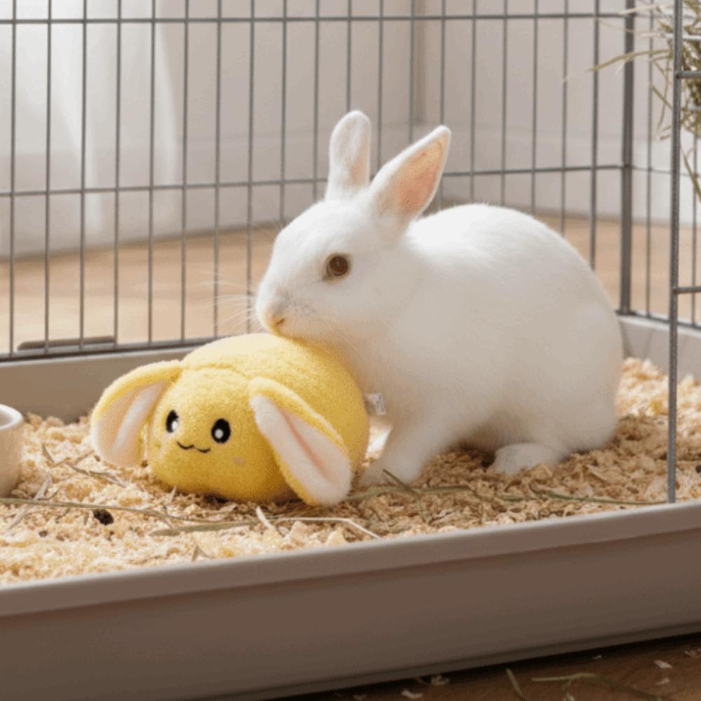 Pet Sniffing Ball Bite Resistant Rabbit Soothing Ball Comfortable Simulated Buttocks Pet Chewable Ball Soft Pet Soothing Cage
