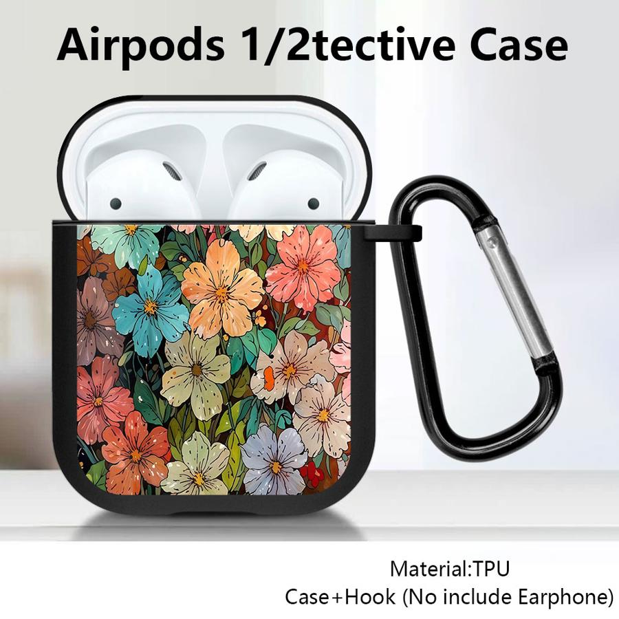 Case For Airpods Pro2 Pro3 1 3 2 4 Pro Earphone Cases Cover Beautiful Flower Pattern