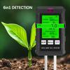 6 In 1 Gardening Tool Soil Tester pH Temperature Humidity Sunlight Air Moisture Nutrient Fertility Meter Tool Multifunctional
