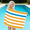 1pc Striped Swimming Beach Towel Also Functions As A Sports Mat Absorbent Soft Quick-Drying and Durable