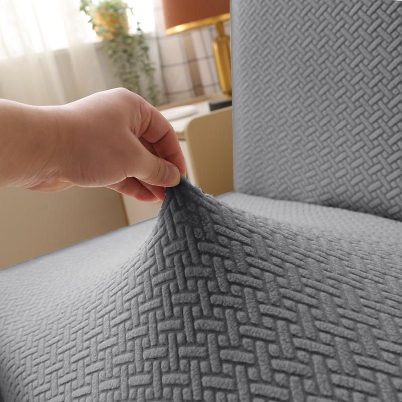 Jacquard Sofa Bed Cover High-quality Polar Fleece Fabric Armless Sofa Bed Cover Without Armrest For Living Room Stretch Folding