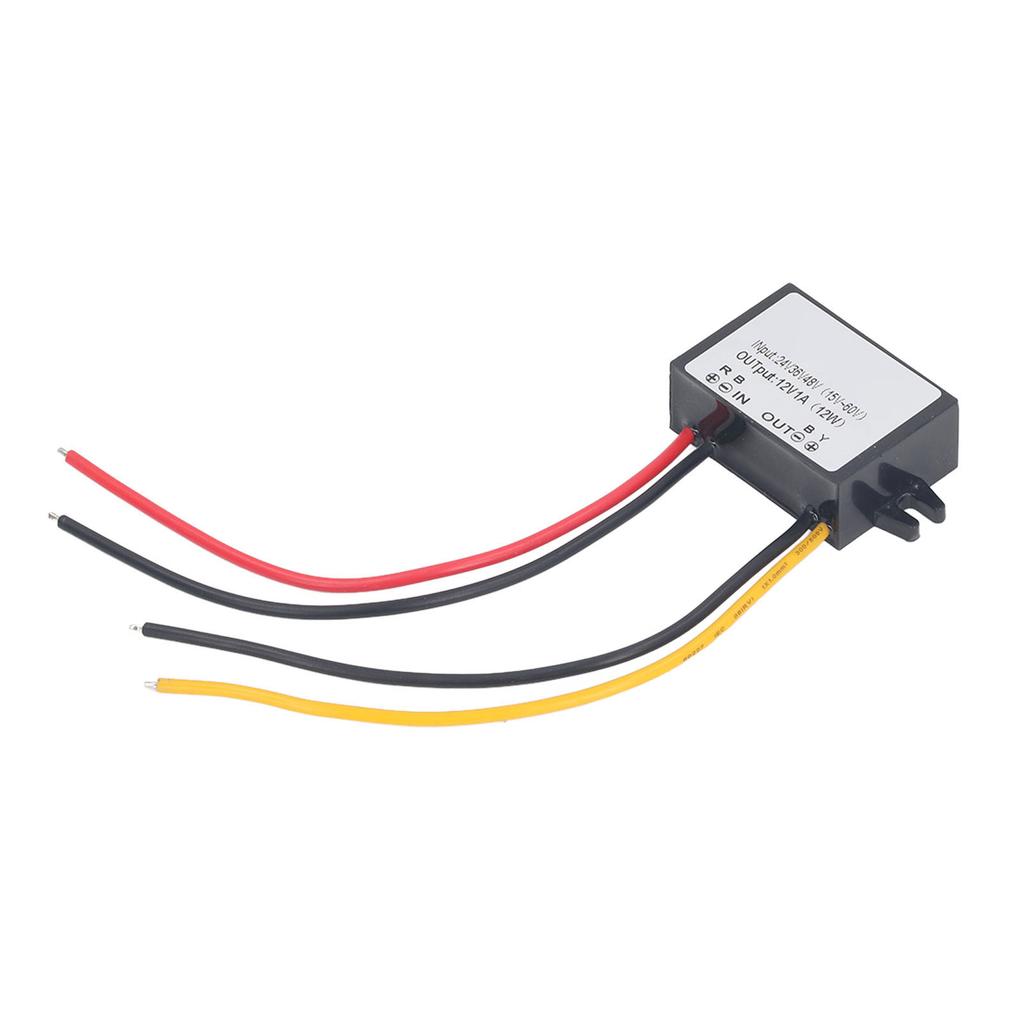 DC To DC Conventer Buck Adjustable 24V 36V 48V(15‑60V) To 12V 1A 12W Ultra Thin PP Shell Epoxy Resin Power Supplies