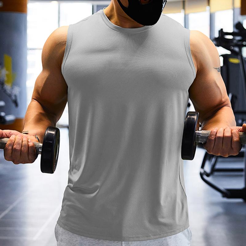 Men's Sleeveless Vest Man Bodybuilding Shirt Sports and Leisure Fitness Wear Athletes T-shirt Mens Singlet Running Vests Dryfit