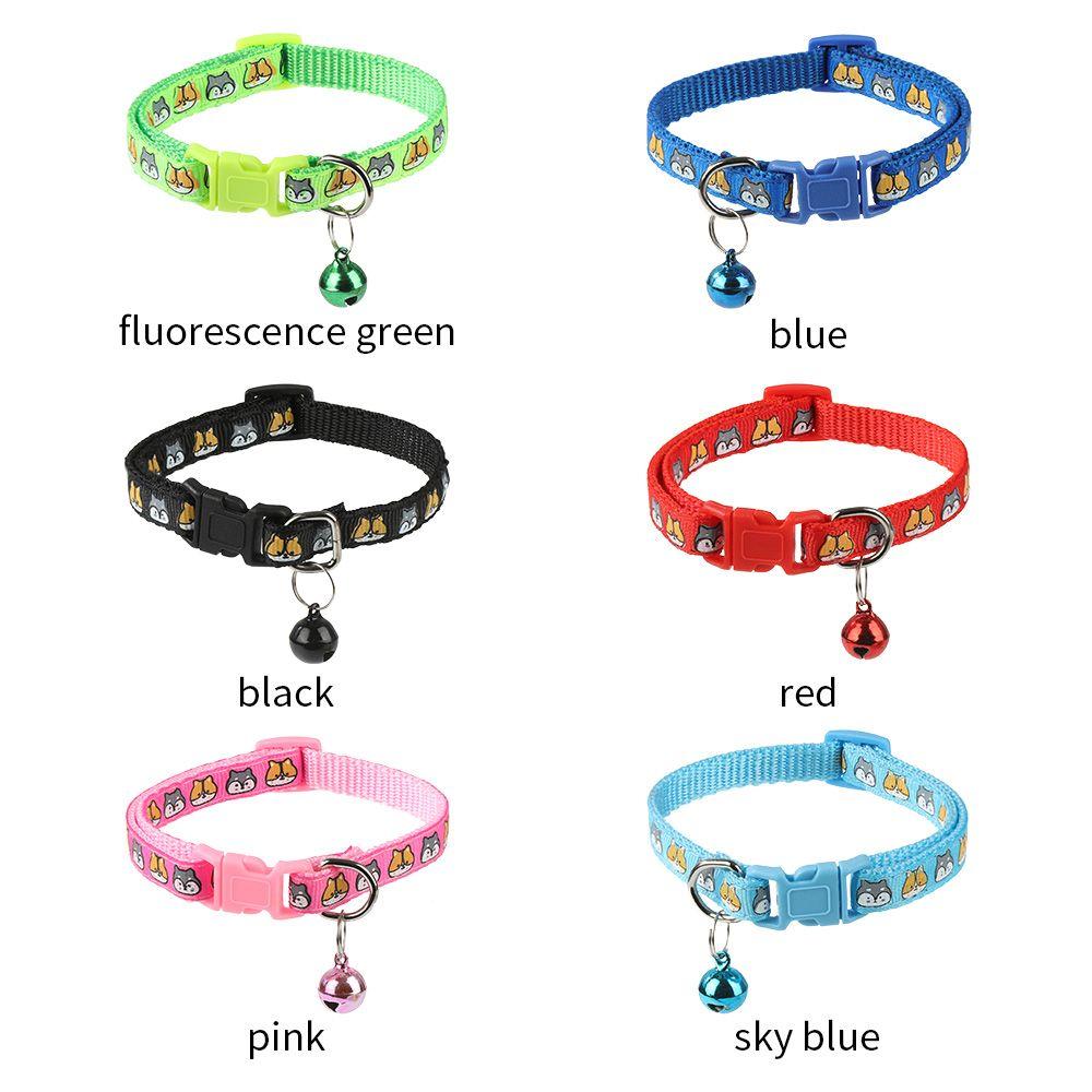 Cute Neck Strap With Bell Breakaway Cat Collar Quick Release Kitten Safety