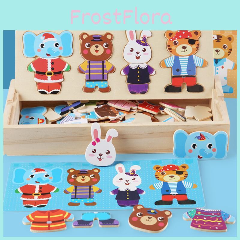Wooden Animal Dress Up Puzzle For Kids With Diy Fun For Ages 3 To 6
