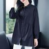 Plus Size Women's Loose Long Sleeve Blouse - Flattering Spring/Autumn Top
