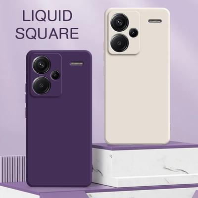 Liquid Silicone Phone Case for Xiaomi Redmi Note 13 Pro Plus 360 Camera Protective Soft Back Cover RedmiNote13 13Pro Bags