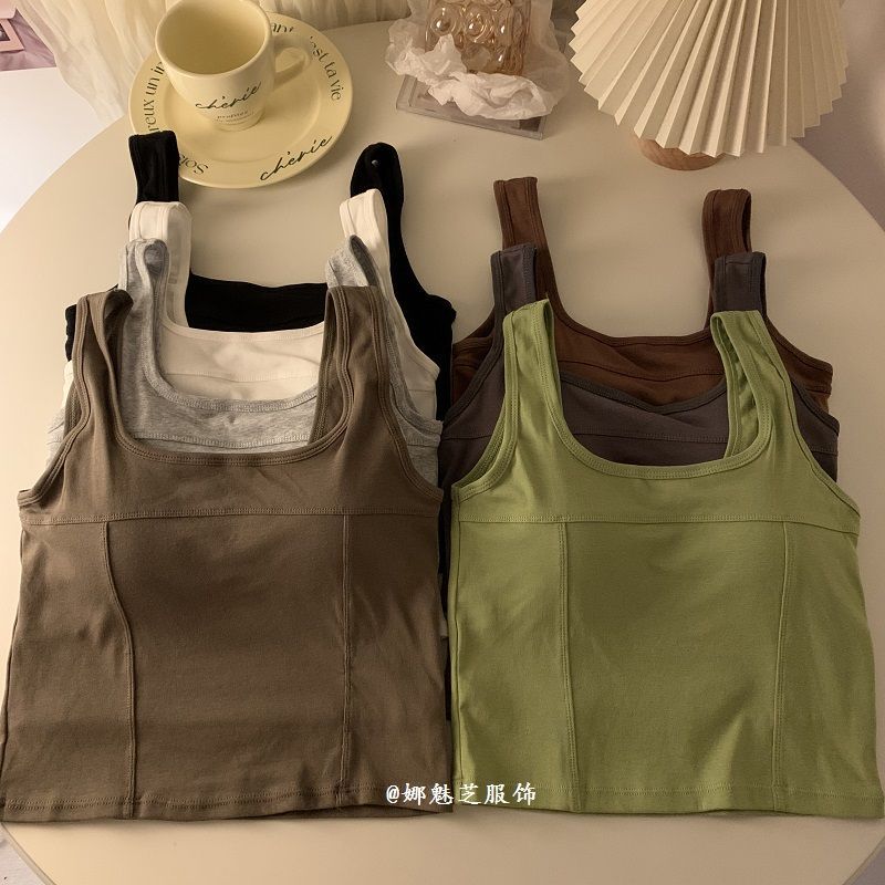 Women Bras Tank Vest Solid Long Underwear For Girls Casual Bras Solid Simple Lingerie Inner Tops Street Wear
