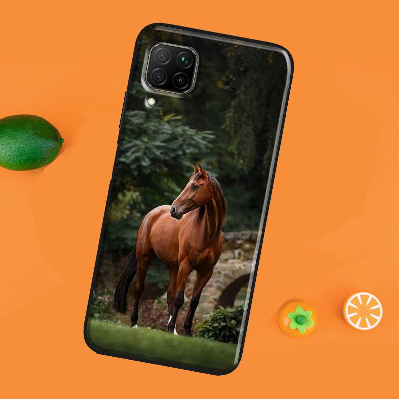 Pouzdro na telefon s motivem koně pro Huawei P40 Lite P20 P30 Pro Nova 5T P Smart Z 2019 2021 Honor 50 10i 8X 9X