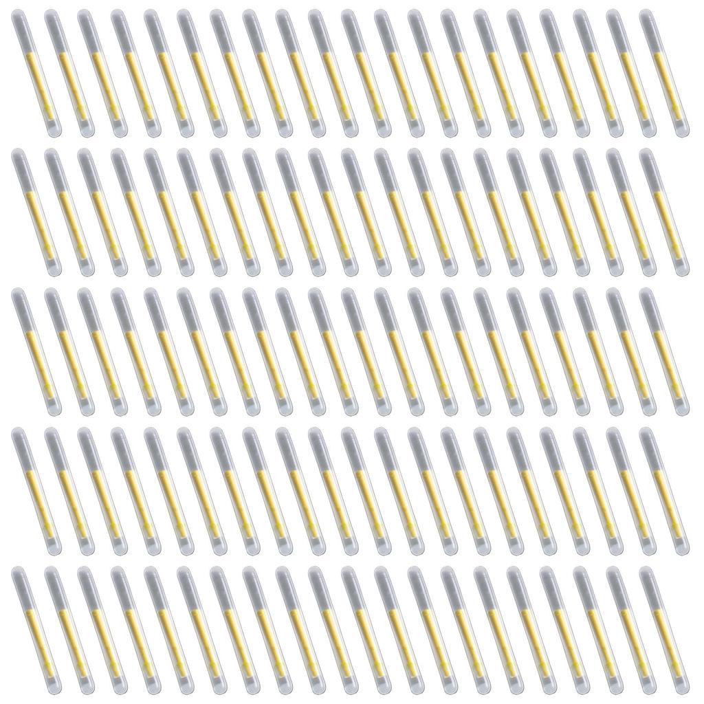 100Pcs Night Fishing Glow Stick Green Fluorescent Light Stick High Brightness Fishing Lightsticks Fit Most Float Types