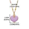 Cute Opening Closing Phase Box Necklace Pink Gold Color Pentagram Heart Ring  Birthday Gift