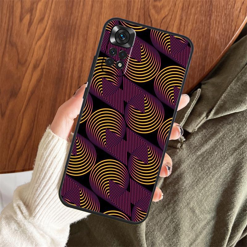 African Style Fabric Print Case For Xiaomi Redmi Note 14 Pro 13 12 11 10 15 Pro Plus Redmi 13 C 15 10C 12C 14C 15C Cover