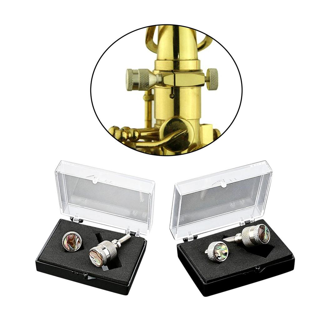 2x Śruby Regulacyjne Szyjki Saksofonu Instrument Dęty Drewniany Część Zamienna Śruba do Szyjki Zakrzywionej Popraw Dźwięk Saksofon Sopranowy dla Profesjonalistów