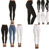 Women Fashion Solid Color Skinny Long Pants Hollow Out Sexy High Waist Jeans For Effortless Style