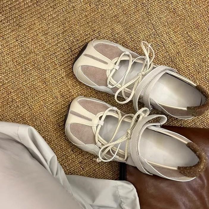 Dream Maker - Rebellious Ballet Velcro Mary Jane Shoes 3cm Versatile Soft Sole Comfortable Single Shoes Women's 2025 New