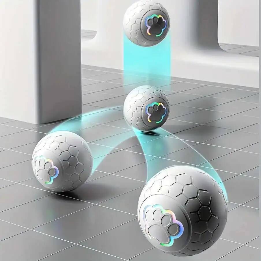 Intelligenter Hund Interaktiver Spielzeugball Elektronischer Haustier-Spielzeugball USB Automatischer Hüpfender Rollender Spielzeugball Mit RGB-Lichtern Welpen Katze Produkt