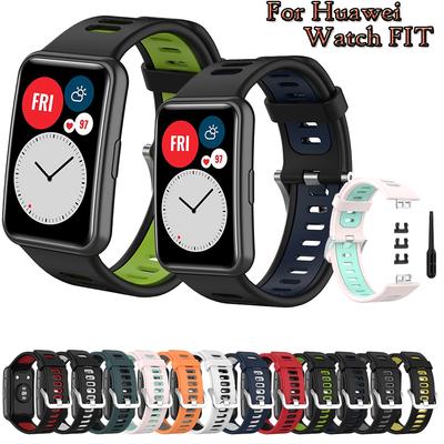 Pulseira Para Huawei Watch Fit Pulseira Inteligente de Silicone Pulseira de Relógio Edição Especial Watch fit Acessórios de Impressão Esporte