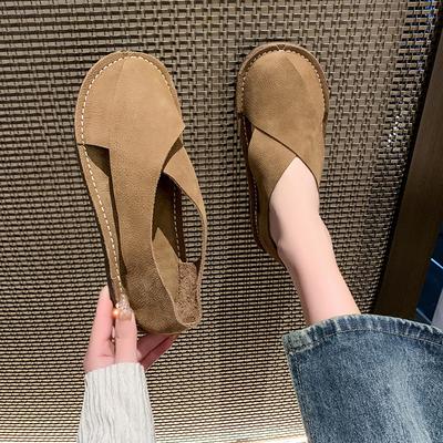 Nouvelles femmes Designer Sandales Plates Talons Bas Baskets Casual Gladiateur Pieds Nus Mocassins Slip-on Été Printemps Mocassins Confortables