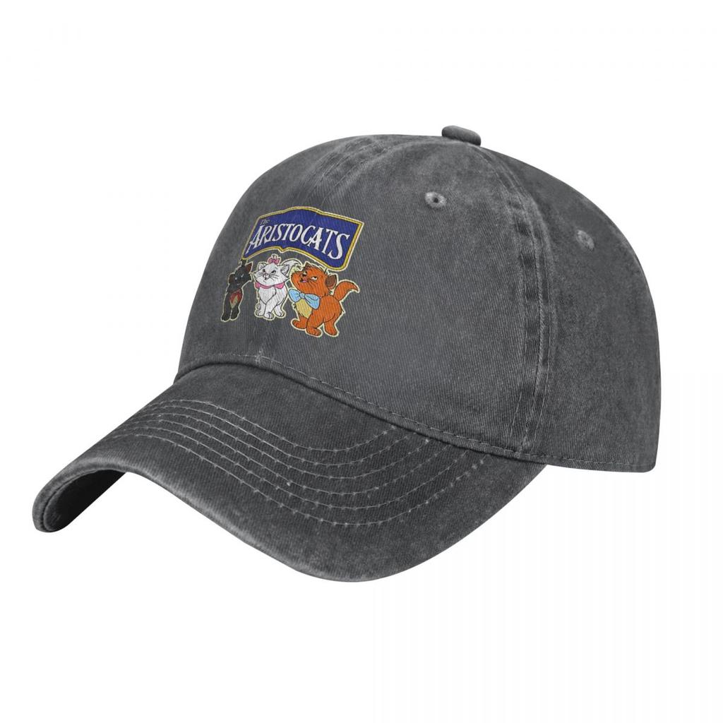 Aristocats Marie Cat Men Women Baseball Caps Cute Kitten Distressed Denim Caps Hat Vintage Outdoor Running Golf Headwear