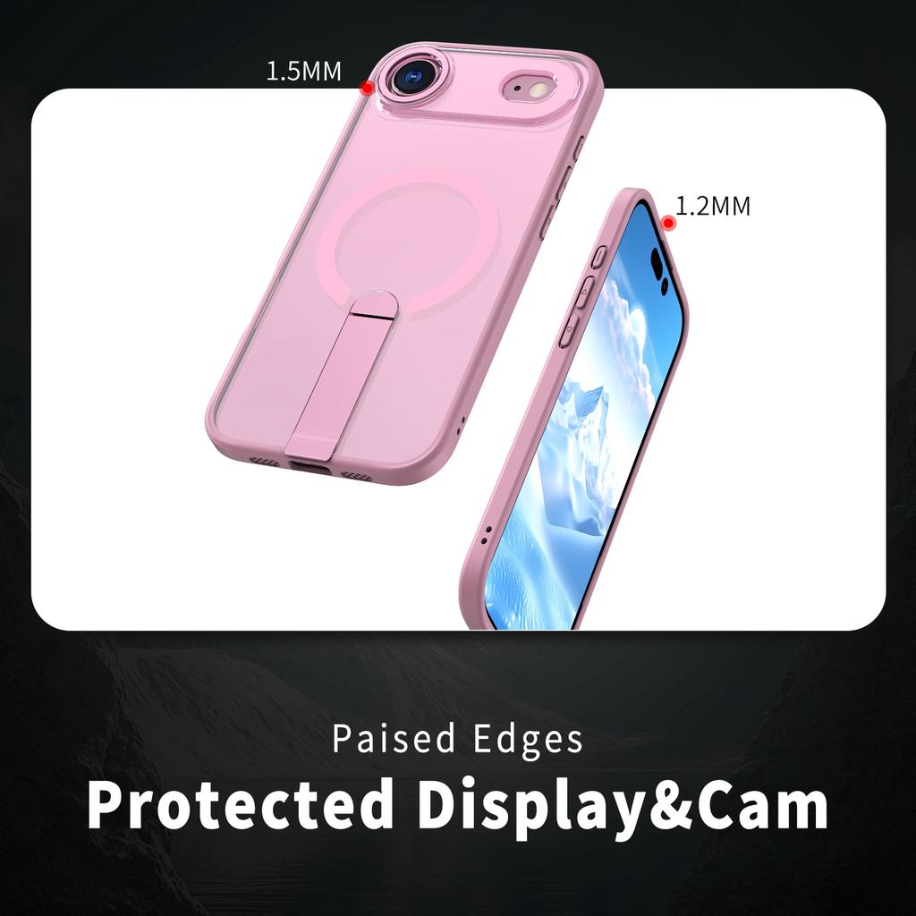 For iPhone Air Case Compatible with MagSafe Kickstand TPU + Acrylic Phone Cover